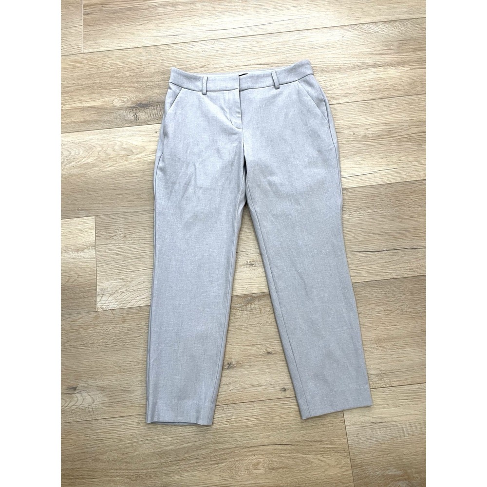 Express Columnist Ankle Mid Rise Gray Stretch Dress Pants Slacks Size 4S